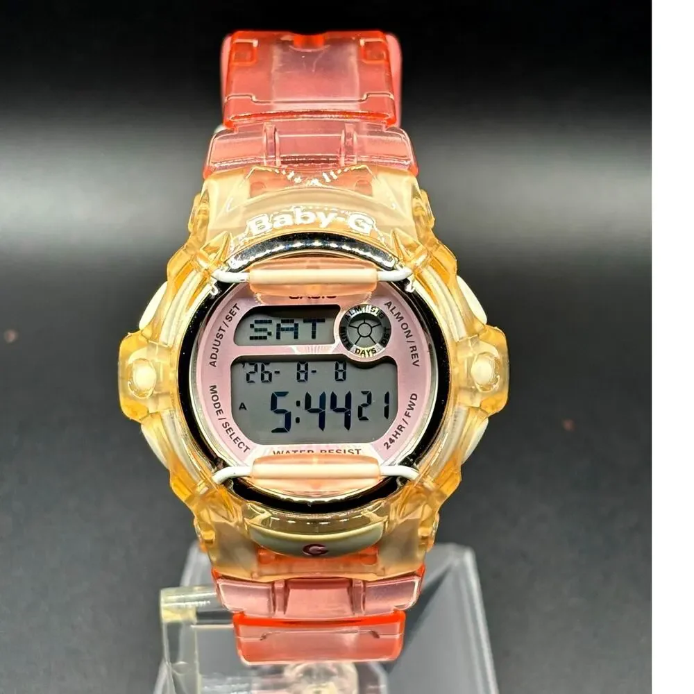 Casio Baby-G BG169R-4 Pink Clear Digital Shock Resistant 200M Women’s Watch
